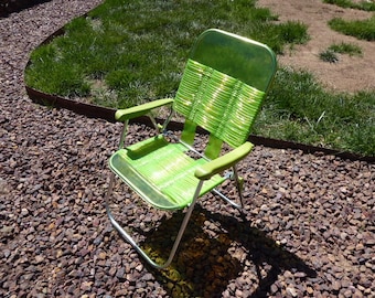 Lime Green 'Jelly' Tubing Lawn Chair Folding RV