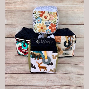 SOFT BLOCK // Sensory soft block, Baby soft block, Baby rattle block, Montessori block, Baby cube toy, Sensory block, Baby gifts under 20