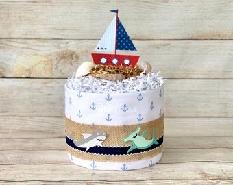 baby shark diaper cake