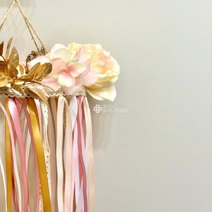 FLORAL Baby Mobile// Baby Girl Mobile, Nursery Decor, Floral Baby Decor Girls Room, Baby Shower Gift, Baby room decor, Nursery Mobile