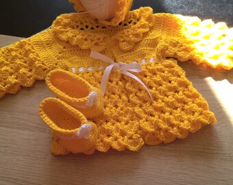 Baby Jacke Mutze Schuhchen Grosse 54 62 Etsy