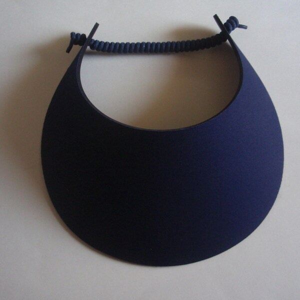 Curly Lace Big Brim Navy Sun Visor Order 2 or more use code SAVESHIP for FREE shipping