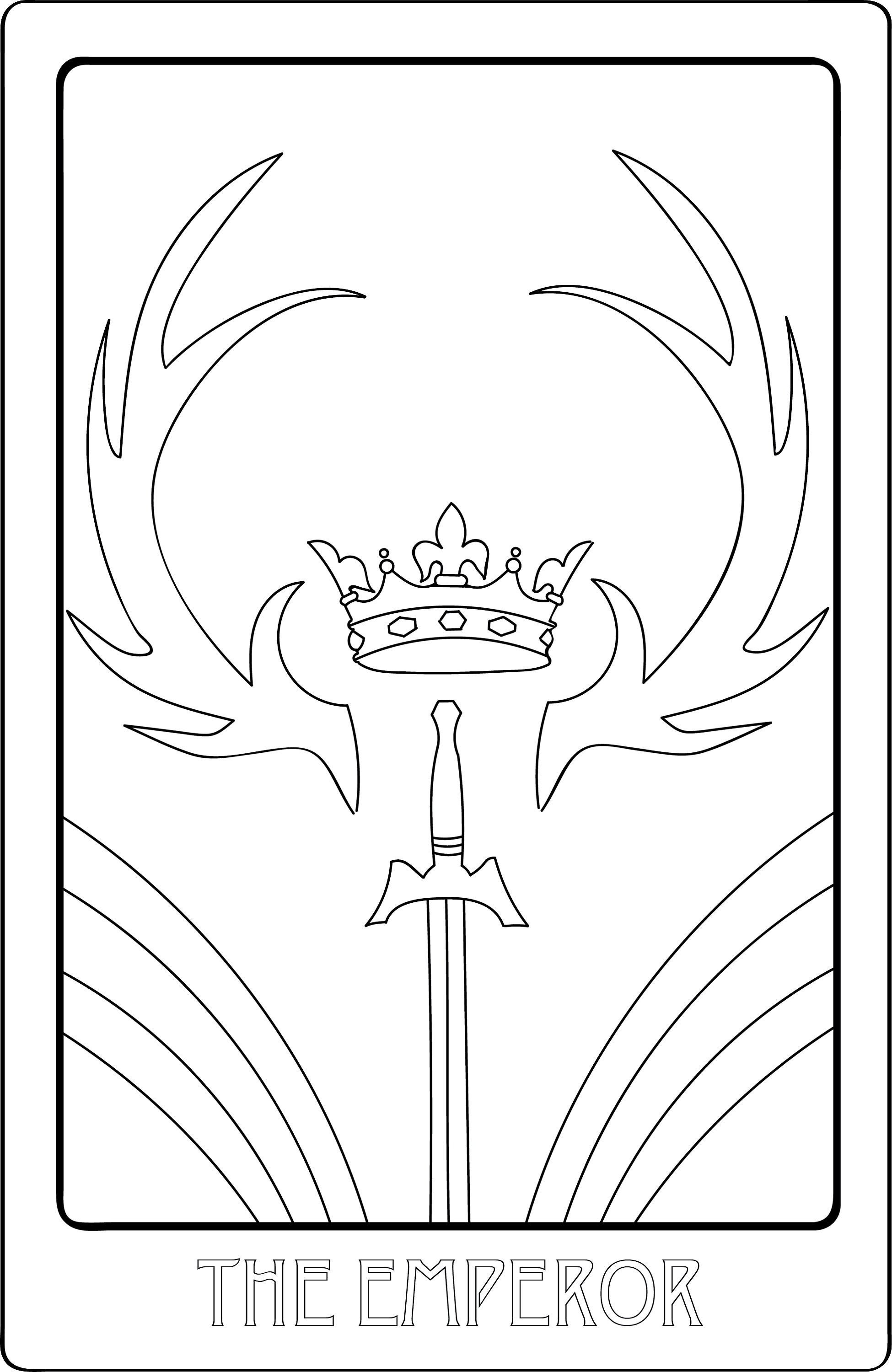 Tarot Card Coloring Page The Emperor | Etsy