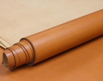 Leather Hide, 3/4oz (1.2-1.6) mm Veg-Tan Tooling Leather, British-Tan color. Make your own leather goods.  Sepici Leather.