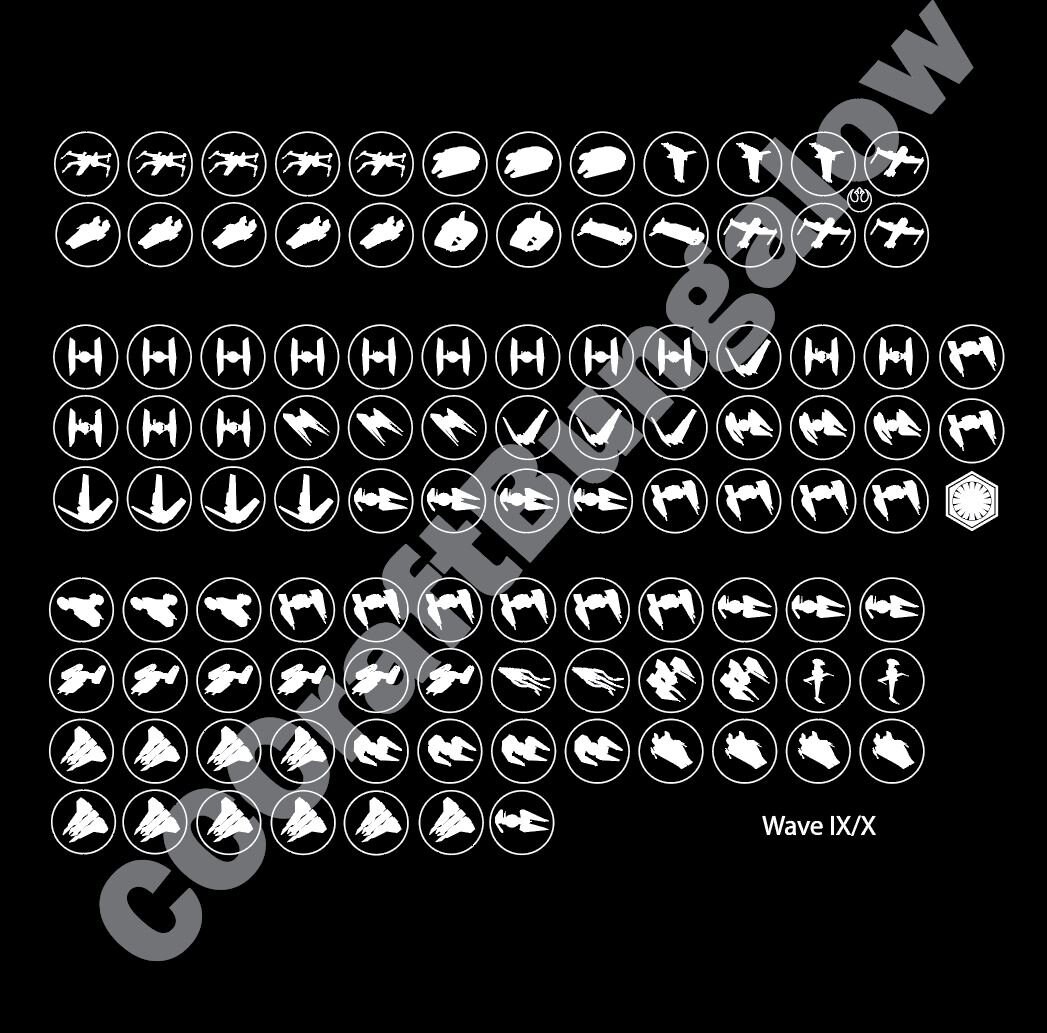X-wing Miniatures Ship Dial Stickers 2.0 Compatible - Etsy