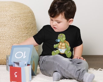 Turtle Toddler t-shirt cute baby turtle green pink baby blue t shirt