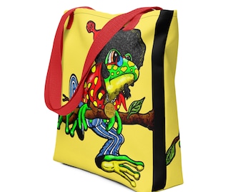 Robbie Rebeat Tree frog Tote bag