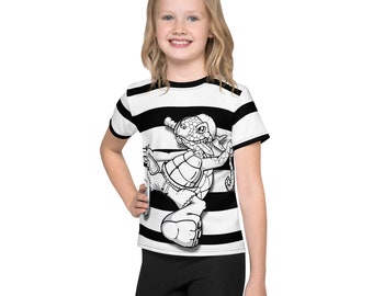 Swinging Turtle Pirate T-shirt for Children, Pirate  tshirt, cute turtle