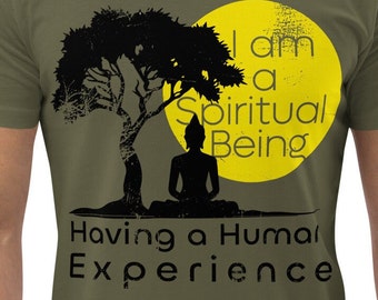 Spiritual being t-shirt  buddhist tshirt yoga t shirt