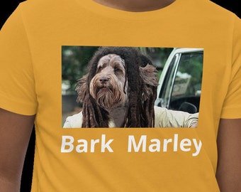 Bark Marley Dog Bob Marley rasta dog t-shirt for boys and girls