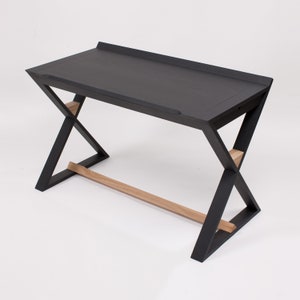 TiME table, writing desk, make-up table, black, oak