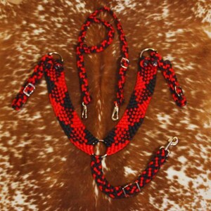 Red and Black Mule Tape Tack Set | Ready To Ship