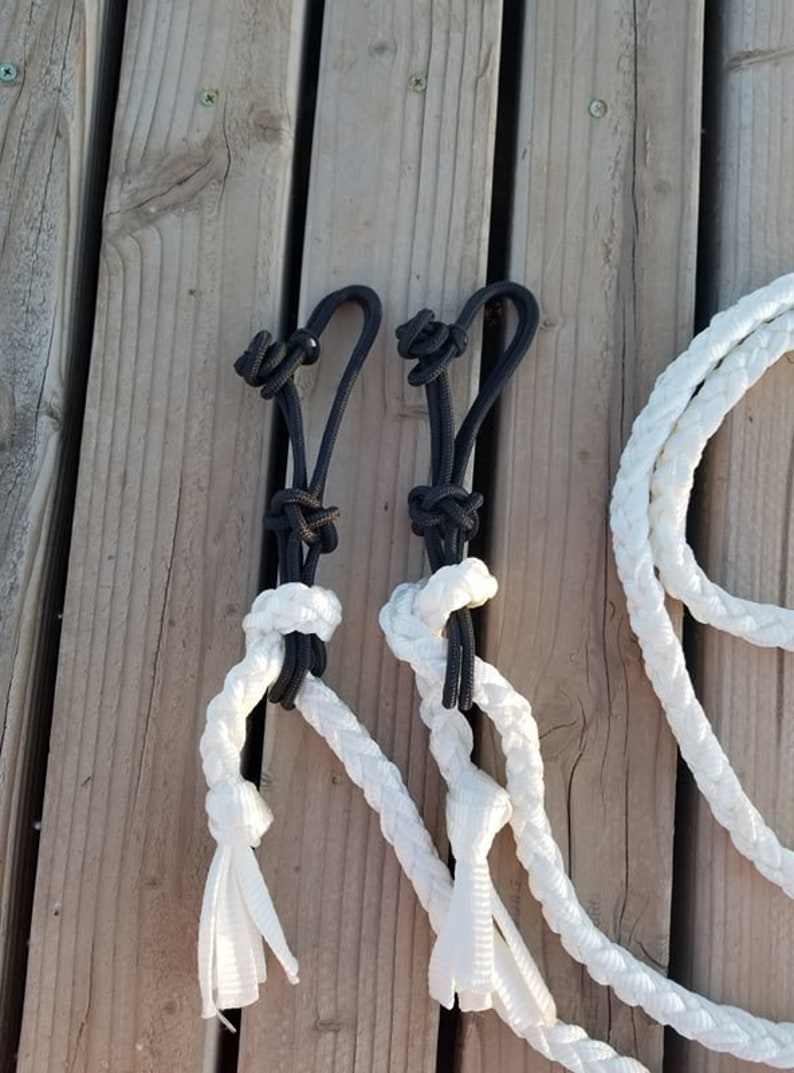 Mule Tape Loop Reins With Rope Slobber Straps Etsy