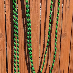 READY TO SHIP - Lime Green and Black 16&#39; Mule Tape Draw Reins