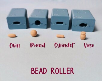 Polymer Clay Bead Roller Fondant Roller| Oval, Round, Cylinder, Vase Shape - Single row | Polymer Clay Tool, Bead Making Tool, Clay Supplies