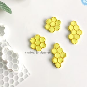 Honeycomb Polymer Shape Clay Cutter, Honeycomb Dangle Clay Cutter, clay supplies, earring cutter, fondant cutter