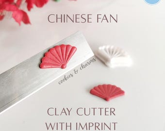 Chinese Fan Polymer Clay Cutter Imprint, Lunar New Year Clay Cutter | Lantern, Coin earring cutter, fondant cutter
