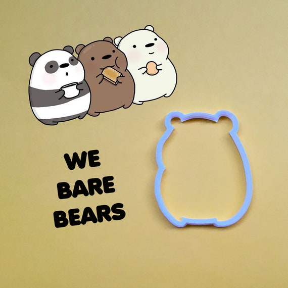 WE BARE BEARS KEYRING Handbag Charm Gift ICE BEAR GRIZZLY PANDA STACK