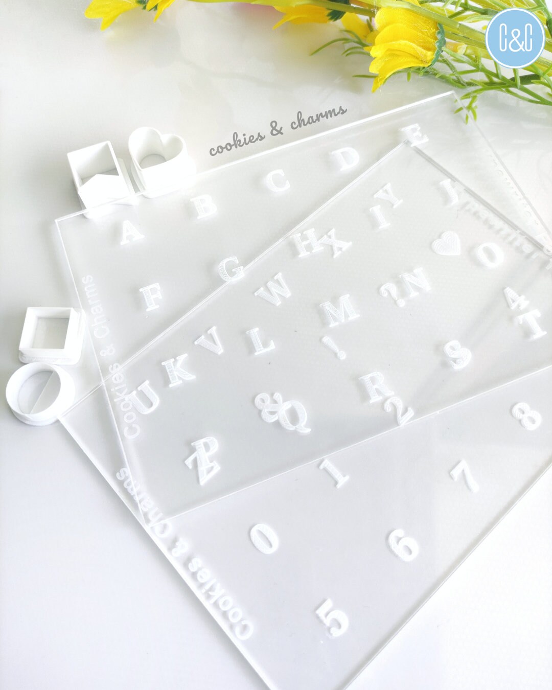 Typewriter Block Alphabet Font Letter POP Embosser Impression | Fondant ...