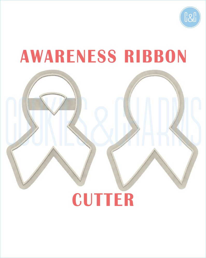 Cancer Awareness Ribbon Cookie Cutter Fondant Cutter With or Etsy