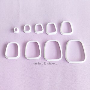 Geometric Shape Clay Cutter SET, Polymer clay shape cutter, clay supplies, earring cutter, fondant cutter, fat rectangle shape
