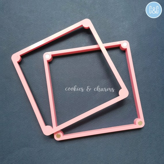 Supporto Stencil Per Biscotti In Acrilico Magnetico - 15.2x15.2 Cm Per Decorazione Con Glassa - Foto 8