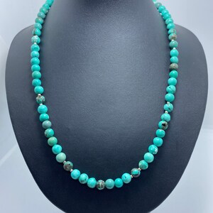 Turquoise Stone Hand Made Necklace From Jerusalem.