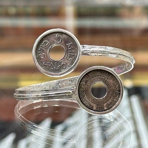 Palestinian Coin 1946 5 Mil Sterling Silver Bracelet