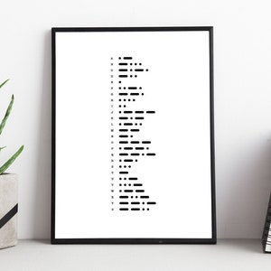 Morse Code Art Print | International Code Poster