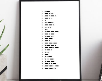 Morse Code Art Print | International Code Poster