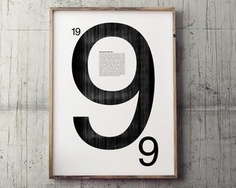 1999 Time Capsule Poster | 27th Birthday Gift