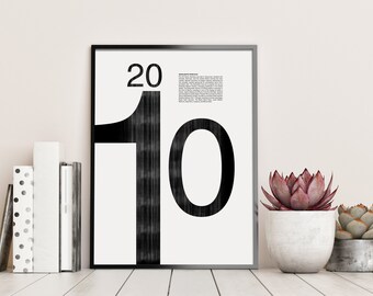 2010 Time Capsule Poster | 16th Birthday Gift