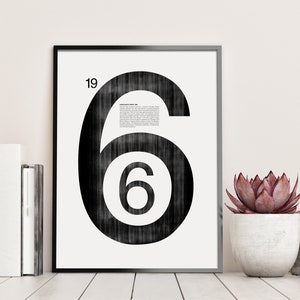 Unique 1966 Birthday Poster | 59th Birthday Ideas | 59th Anniversary Gifts | In This Year Printed Artwork