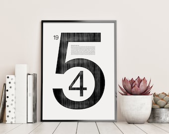 1954 Time Capsule Poster | 72nd Birthday Gift