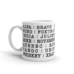 NATO Phonetic Alphabet Mug