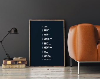 Morse Code Art Print | International Code Poster