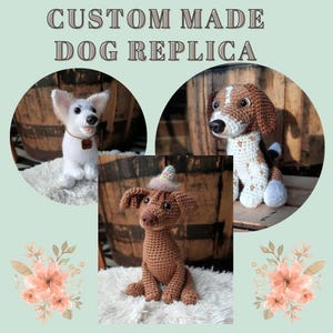 Custom crochet dog, Custom dog replica, Custom order dog,pet  Amigurumi puppy, Personalized gifts, Stuffed animal, Pet plushie, Pet memorial