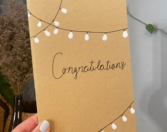 Handmade Congratulations Card w/ Envelope