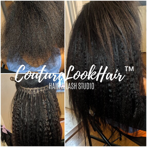Kinky Straight Kinky Curly Deep Curly Or Wavy Micro Fusion Etsy