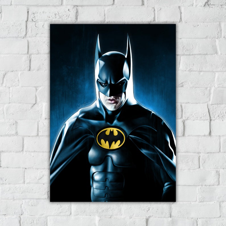 Batman Returns Inspired Fine Art Print Catwoman Michael Keaton Tim Burton