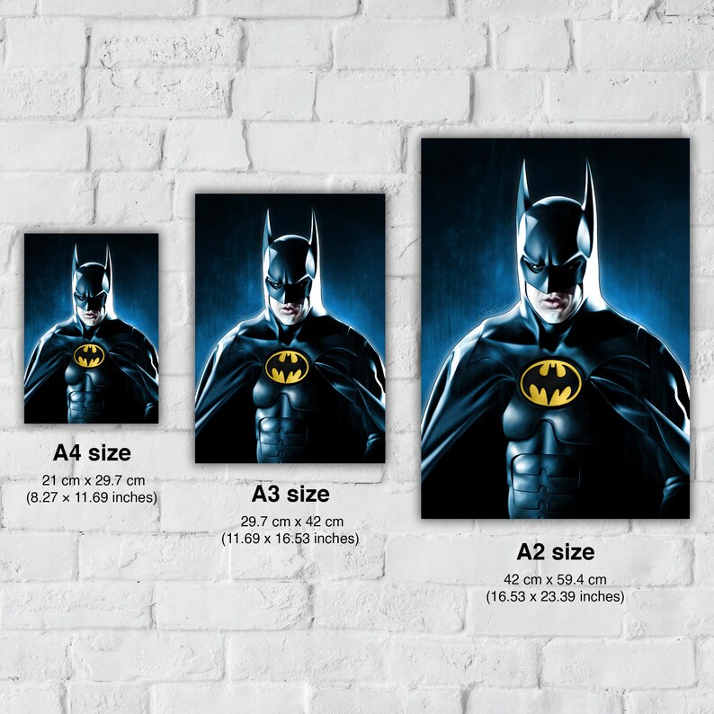 Batman Returns Inspired Fine Art Print Catwoman Michael Keaton Tim Burton