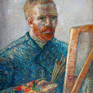 Self-Portrait as a Painter Van Gogh reproduction, hand-painted in oil on canvas