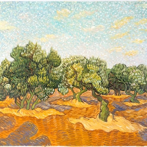 Olive Orchard Van Gogh replica, hand-painted in oil on canvas