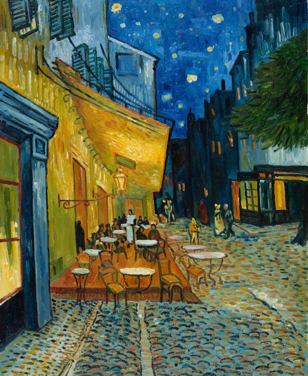 Van Gogh Cafe Terrace at Night Painting Handpainted in Oil Etsy