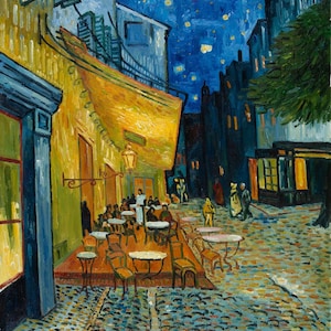 Cafe Terrace at Night Van Gogh  oil painting reproduction, hand-painted in oil on canvas