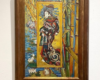 モナ・リザ レオナルド・ダ・ヴィンチの複製画、キャンバスに手描きの