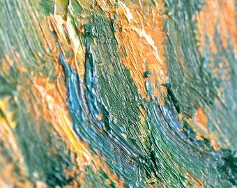 山の風景、ゴッホの複製、キャンバスに手描きの油絵 - Etsy 日本