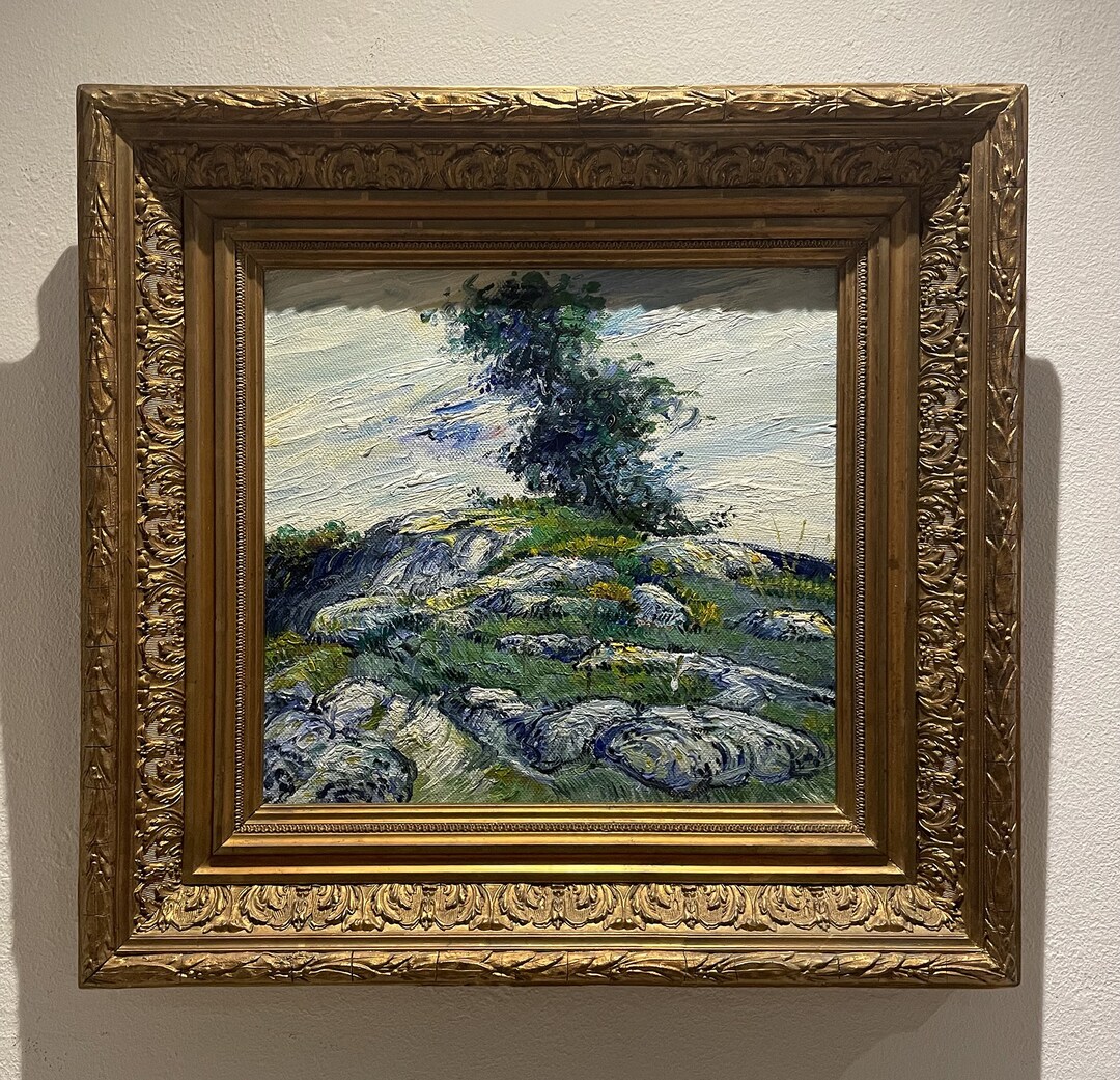 Rocks With Oak Tree Framed Van Gogh Reproduction, Hand-painted in Oil ...