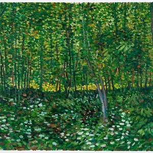 Trees and Undergrowth Van Gogh oil painting reproduction, hand-painted in oil on canvas