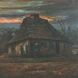 The Cottage Van Gogh reproduction, hand-painted in oil on canvas